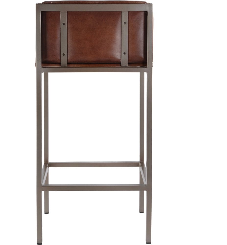 Butler Specialty Company Dennis 31 in. Seat Height Leather and Iron Accent Stool  - Brown - 5907344 view 4
