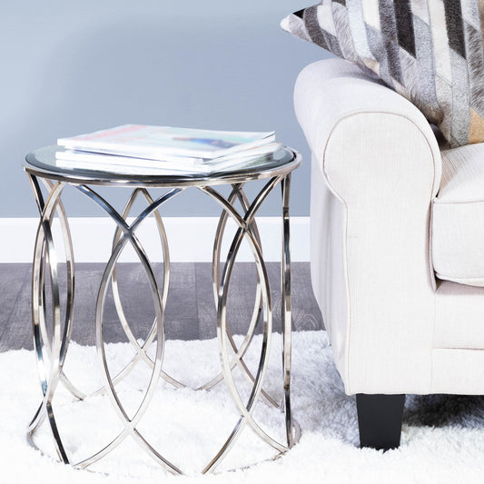 Butler Specialty Company - Desiree Mirrored End Table, Silver - 5320025