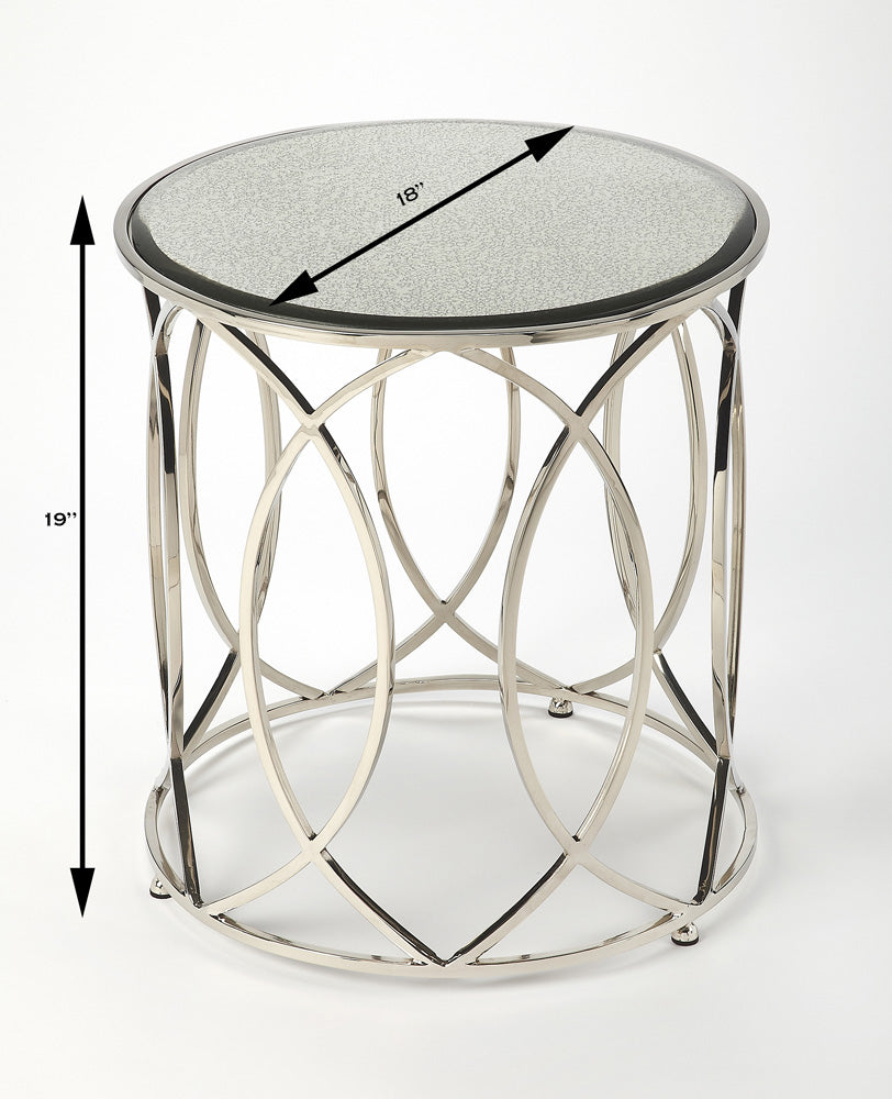 Butler Specialty Company - Desiree Mirrored End Table, Silver - 5320025