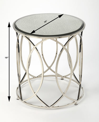 Butler Specialty Company - Desiree Mirrored End Table, Silver - 5320025