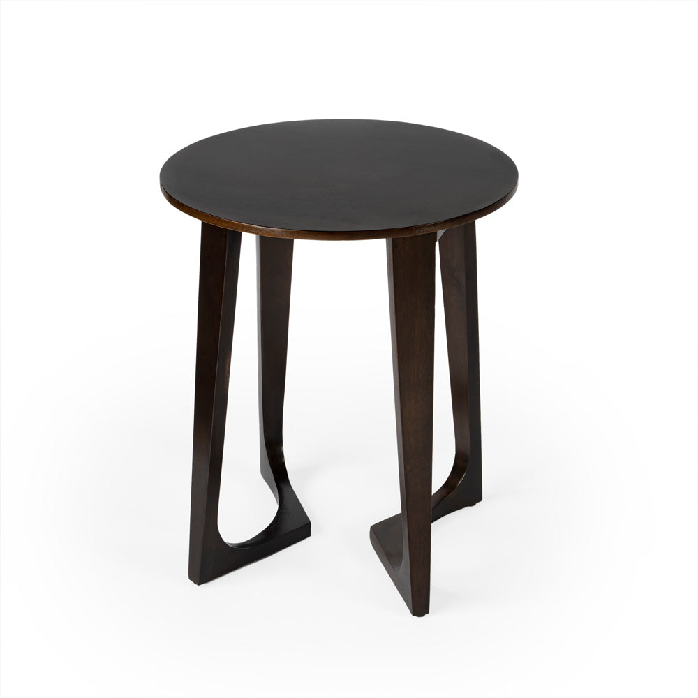 Butler Specialty Company - Devin 19.5 in. W Round Wood Side Table, Dark Brown - 2040140
