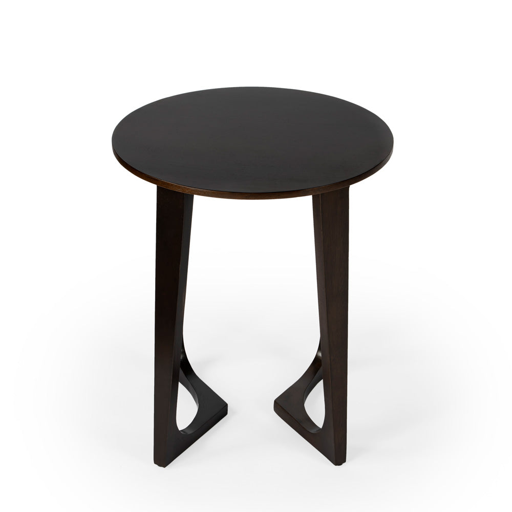 Butler Specialty Company - Devin 19.5 in. W Round Wood Side Table, Dark Brown - 2040140