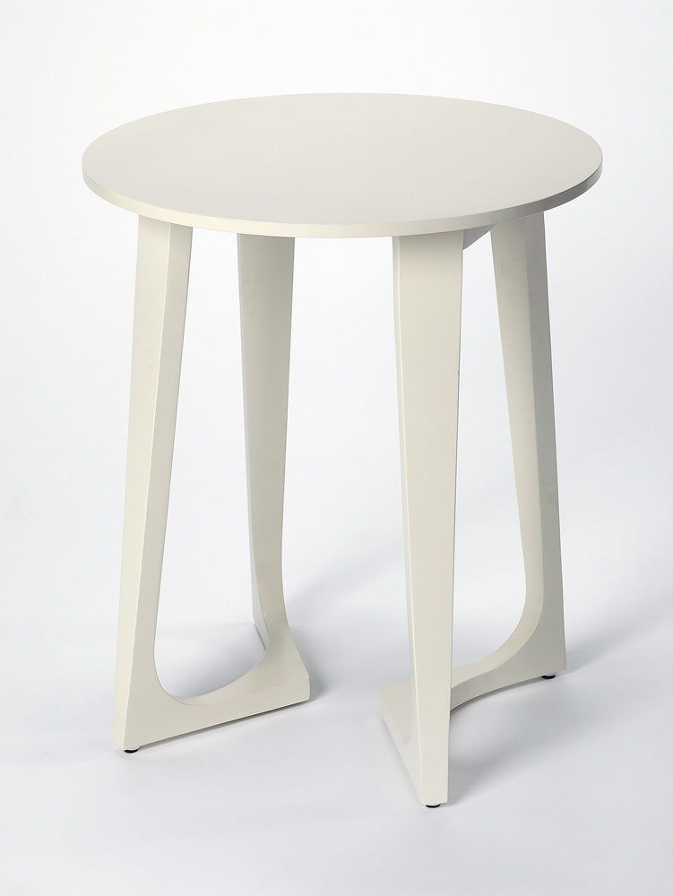Butler Specialty Company - Devin 19.5 in. W Round Wood Side Table, White - 2040288