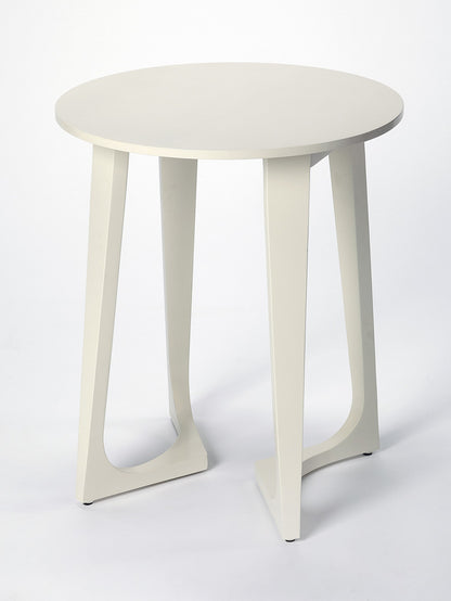 Butler Specialty Company - Devin 19.5 in. W Round Wood Side Table, White - 2040288