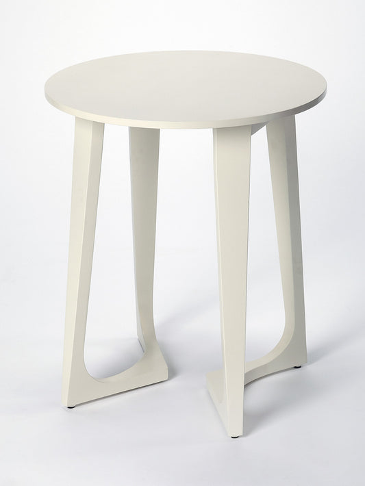 Butler Specialty Company - Devin 19.5 in. W Round Wood Side Table, White - 2040288