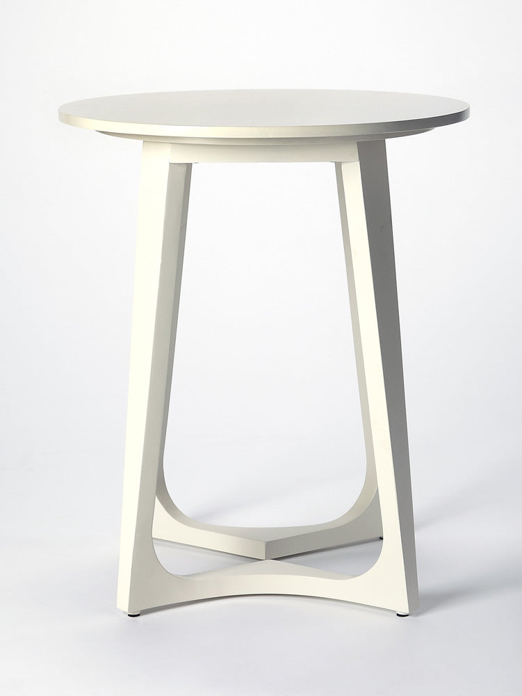 Butler Specialty Company - Devin 19.5 in. W Round Wood Side Table, White - 2040288