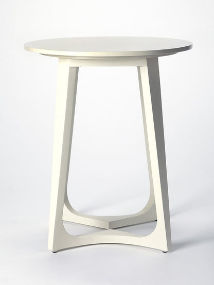 Butler Specialty Company - Devin 19.5 in. W Round Wood Side Table, White - 2040288
