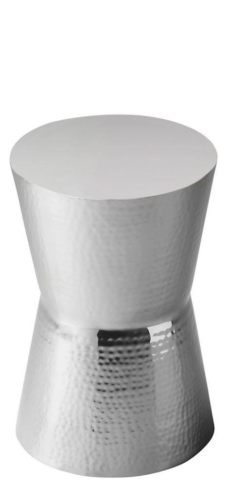 Butler Specialty Company - Dimple 12 in. Round Metal Side Table, Silver - 2879260