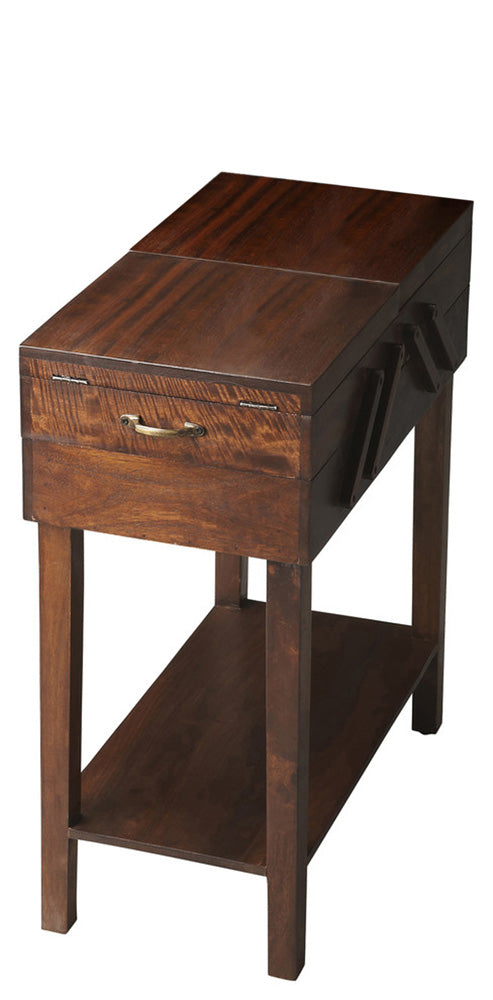 Butler Specialty Company - Dirzo 13 in. W Rectangular Wood 1 Drawer Storage Table, Dark Brown - 1159260