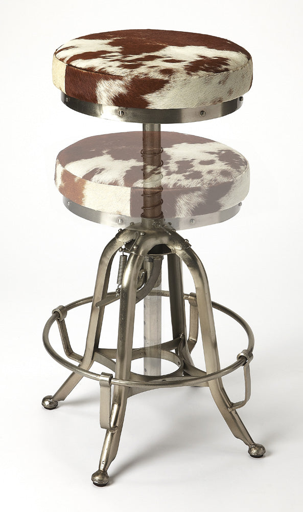 Butler Specialty Company - Donovan Hair-On-Hide 22" Bar Stool, Multi-Color - 5240373