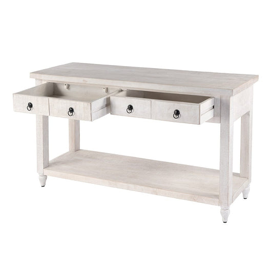 Butler Specialty Company - Dorothy 54 in. W Rectangular Solid Wood 2 Drawer Console Table w Open Lower Shelf, Gray - 5863329 View 2