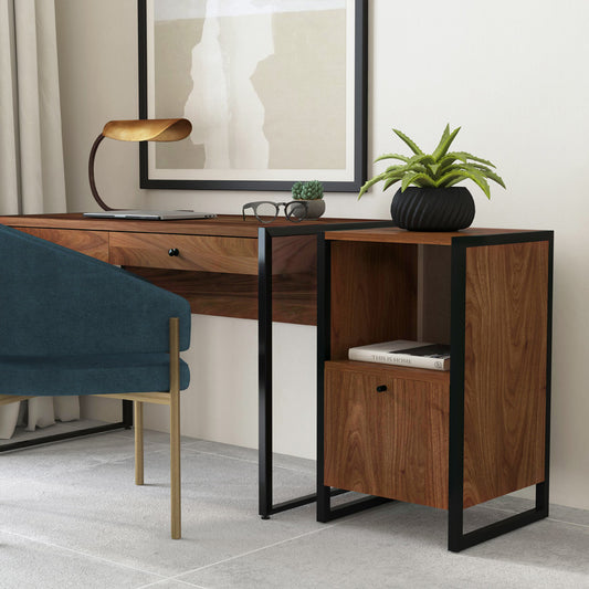 Butler Specialty Company - Drake 17 in. W Rectangular Wood & Metal 1 Drawer File Cabinet, Medium Brown - 5577421_CLOSEOUT