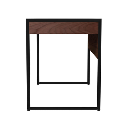 Butler Specialty Company - Drake 47 in. W Rectangular Wood & Metal 2 Drawer Writing Desk, Medium Brown - 5574421