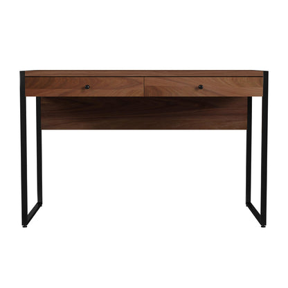 Butler Specialty Company - Drake 47 in. W Rectangular Wood & Metal 2 Drawer Writing Desk, Medium Brown - 5574421