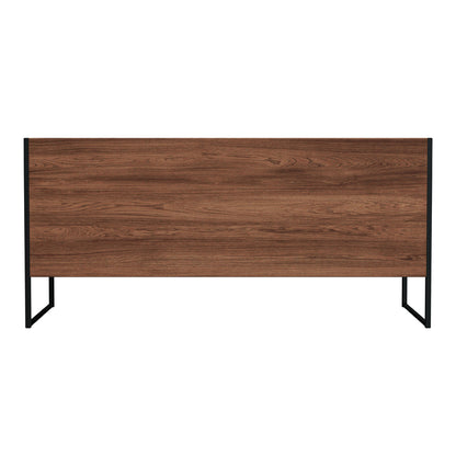 Butler Specialty Company - Drake 64 in. W Rectangular Wood & Metal 2 Drawer Writing Desk, Medium Brown - 5573421