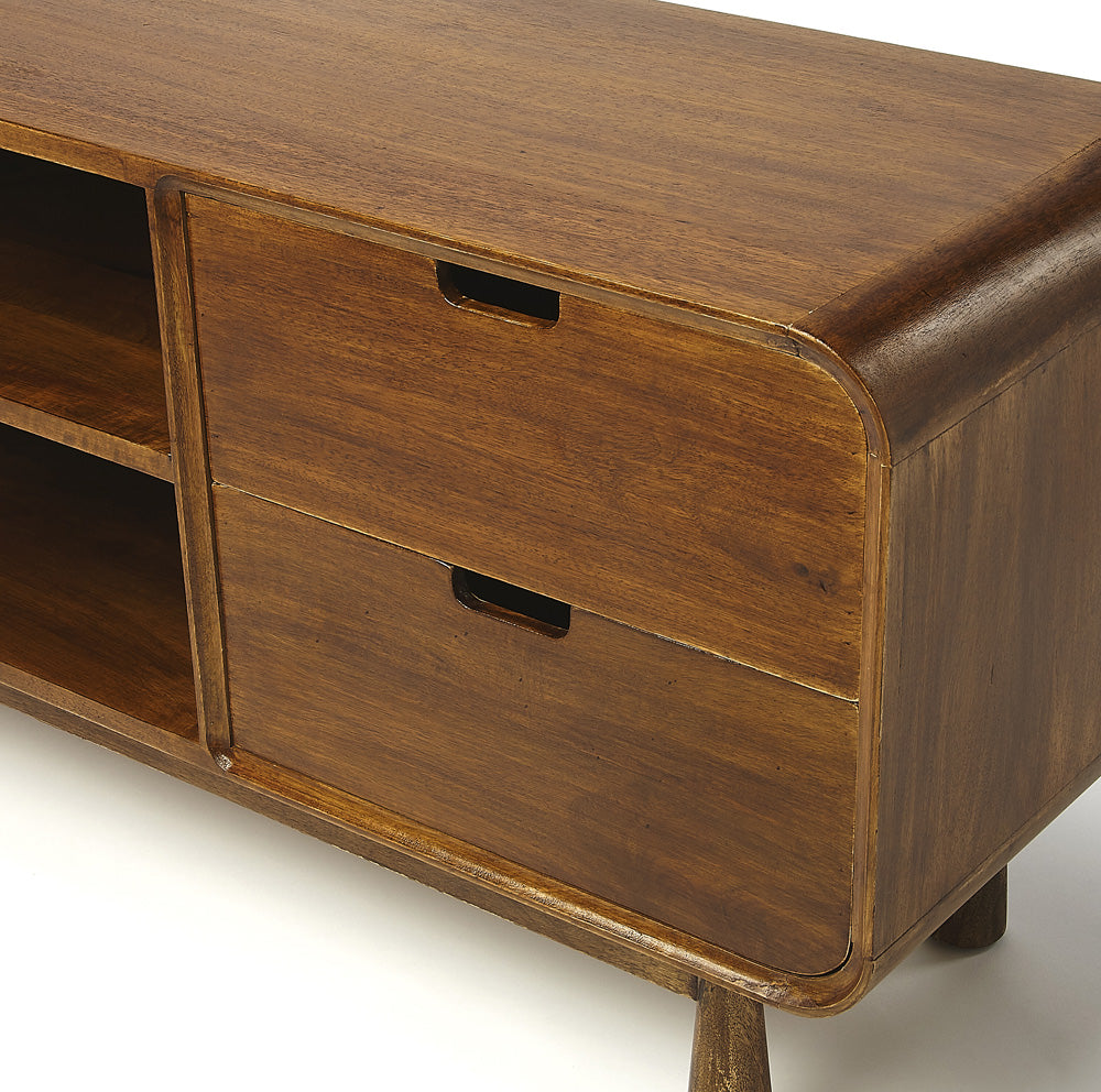 Butler Specialty Company - Drayton Modern Wood 49.5" TV Stand, Medium Brown - 5328140
