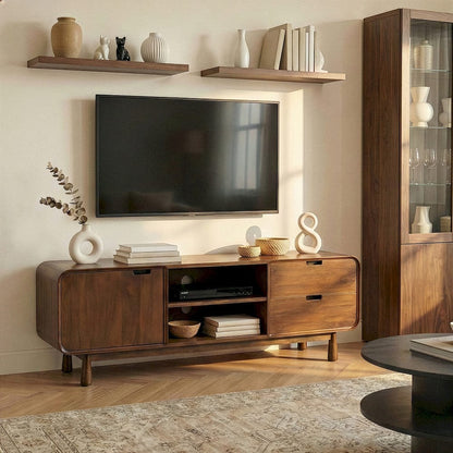 Butler Specialty Company - Drayton Modern Wood 49.5" TV Stand, Medium Brown - 5328140 view 6