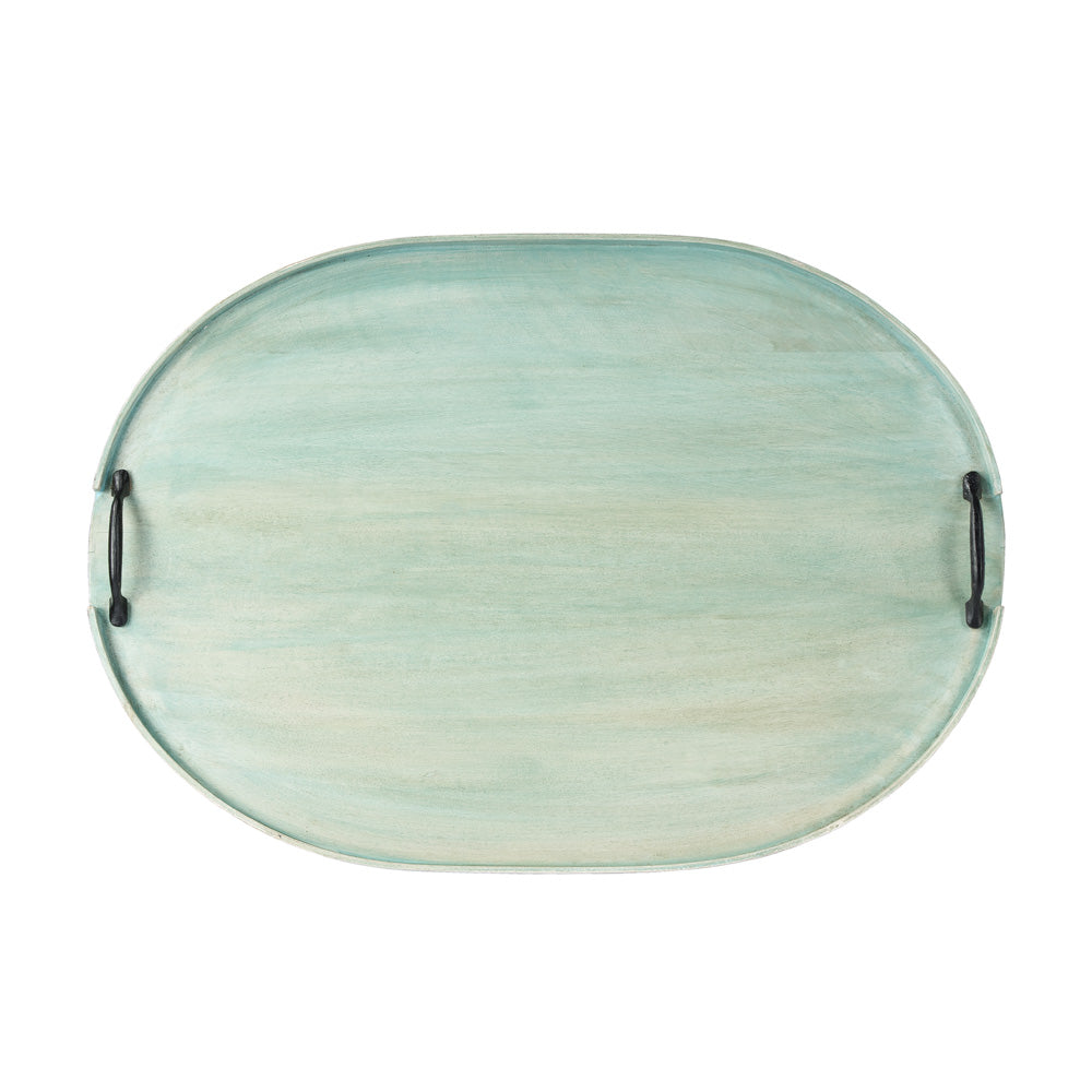 Butler Specialty Company - Hors D'oeuvres - Dubois 26.5 in. W Rectangular Solid Wood Serving Tray, Green - 4279016