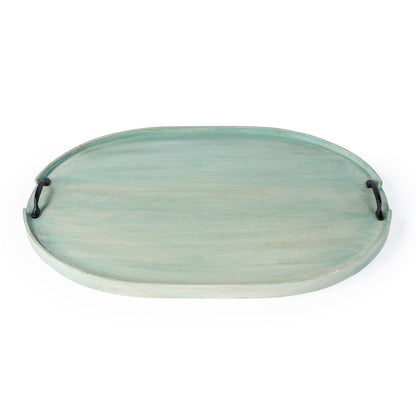 Butler Specialty Company - Hors D'oeuvres - Dubois 26.5 in. W Rectangular Solid Wood Serving Tray, Green - 4279016