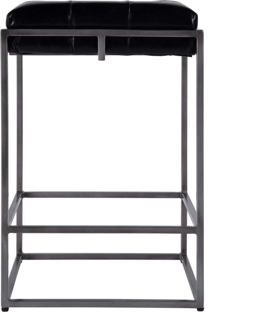 Butler Specialty Company Dudley 26 in Seat Height Leather and Iron Counter Stool  - Black - 5885034 view 2