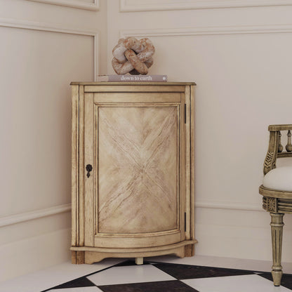 Butler Specialty Company - Durham 22.75 in. W Quarter Round Wood Corner Cabinet, Beige - 2115424