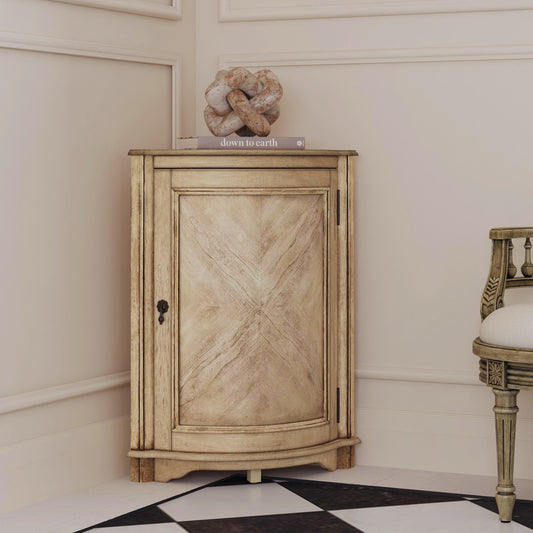 Butler Specialty Company - Durham 22.75 in. W Quarter Round Wood Corner Cabinet, Beige - 2115424