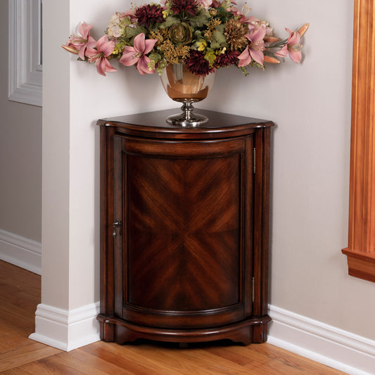 Butler Specialty Company - Durham 22.75 in. W Quarter Round Wood Corner Cabinet, Dark Brown - 2115024