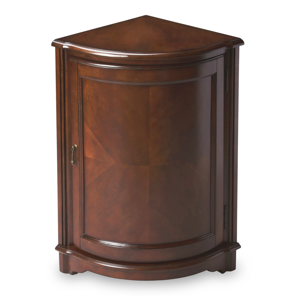 Butler Specialty Company - Durham 22.75 in. W Quarter Round Wood Corner Cabinet, Dark Brown - 2115024