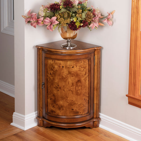 Butler Specialty Company - Durham 22.75 in. W Quarter Round Wood Corner Cabinet, Medium Brown - 2115101