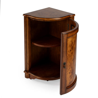 Butler Specialty Company - Durham 22.75 in. W Quarter Round Wood Corner Cabinet, Medium Brown - 2115101