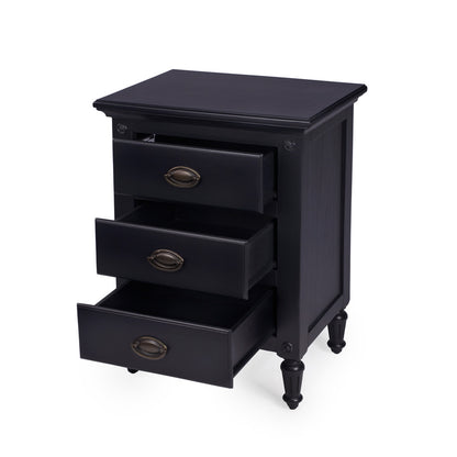 Butler Specialty Company - Easterbrook 21.5 in. W Rectangular Wood 3 Drawer Nightstand, Black - 9352295