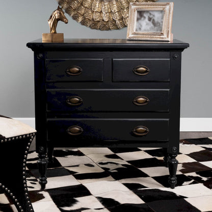 Butler Specialty Company - Easterbrook 31.5 in. W Rectangular Wood 4 Drawer Accent Storage Chest, Black - 9306295 view 8