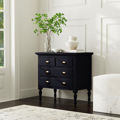 Butler Specialty Company - Easterbrook 31.5 in. W Rectangular Wood 4 Drawer Accent Storage Chest, Black - 9306295