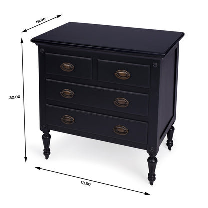 Butler Specialty Company - Easterbrook 31.5 in. W Rectangular Wood 4 Drawer Accent Storage Chest, Black - 9306295