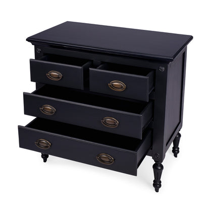 Butler Specialty Company - Easterbrook 31.5 in. W Rectangular Wood 4 Drawer Accent Storage Chest, Black - 9306295