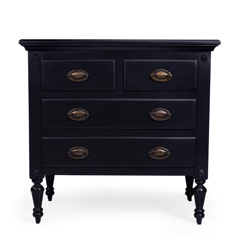 Butler Specialty Company - Easterbrook 31.5 in. W Rectangular Wood 4 Drawer Accent Storage Chest, Black - 9306295