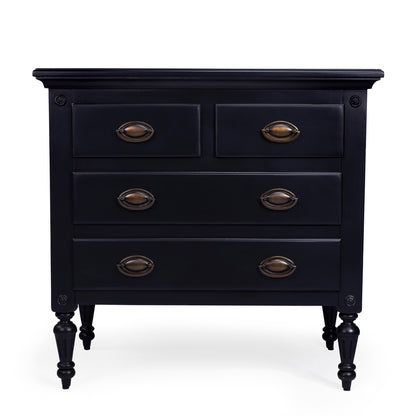 Butler Specialty Company - Easterbrook 31.5 in. W Rectangular Wood 4 Drawer Accent Storage Chest, Black - 9306295