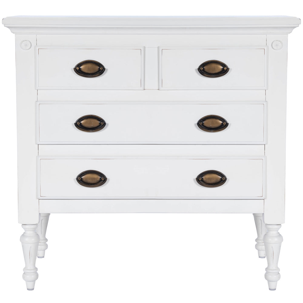 Butler Specialty Company - Easterbrook 31.5 in. W Rectangular Wood 4 Drawer Accent Storage Chest, White - 9306288