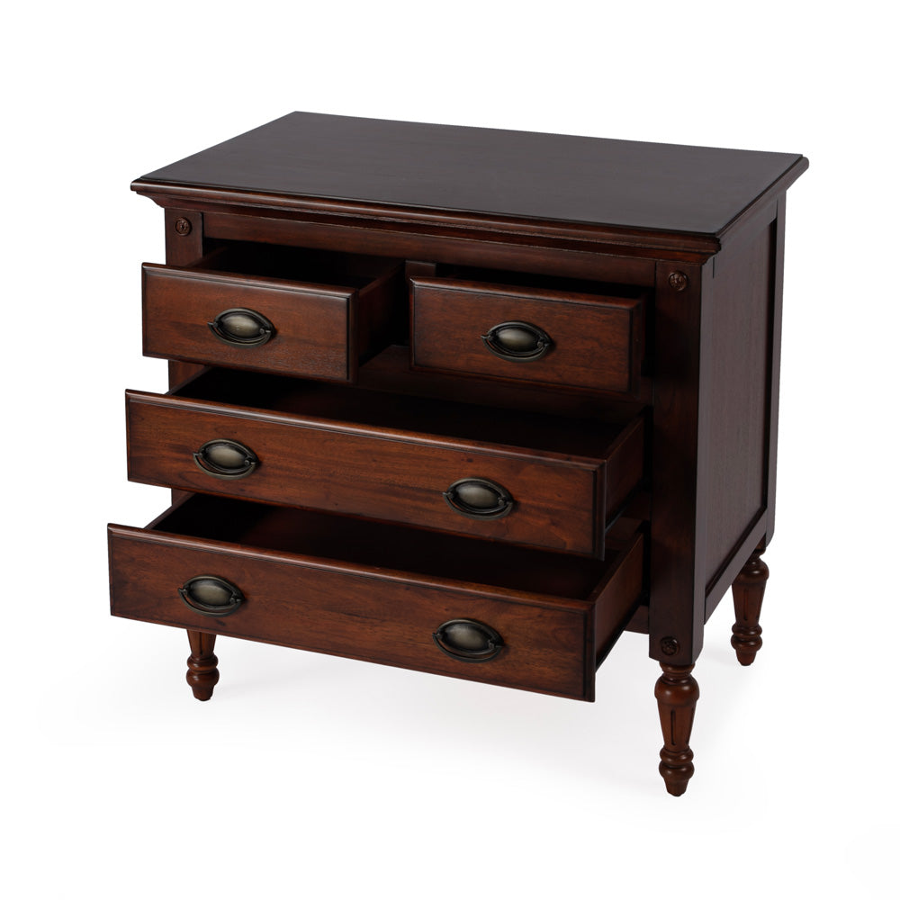 Butler Specialty Company - Easterbrook 31.5 in. W Rectangular Wood 4 Drawer Accent Storage Chest, Dark Brown - 9306024