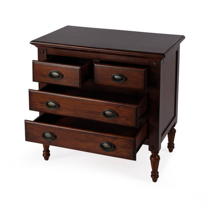 Butler Specialty Company - Easterbrook 31.5 in. W Rectangular Wood 4 Drawer Accent Storage Chest, Dark Brown - 9306024