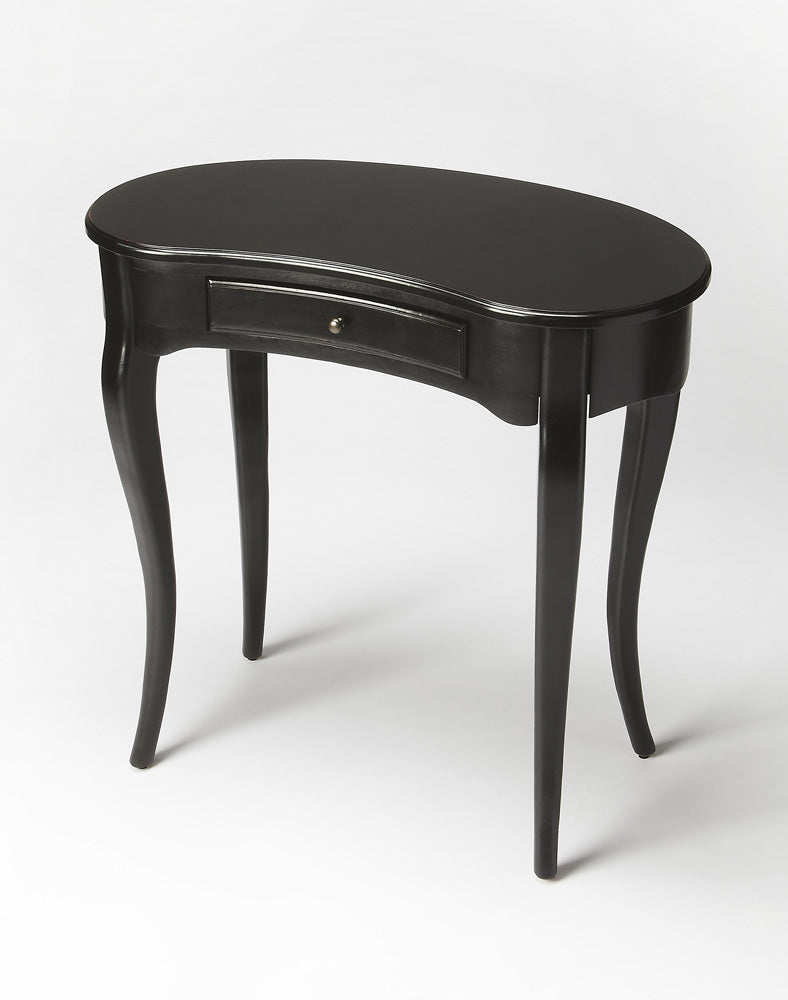 Butler Specialty Company - Edgewater 36 in. W Kidney Shaped Wood 1 Drawer Writing Desk, Black - 2601111