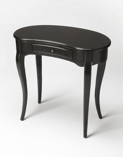 Butler Specialty Company - Edgewater 36 in. W Kidney Shaped Wood 1 Drawer Writing Desk, Black - 2601111