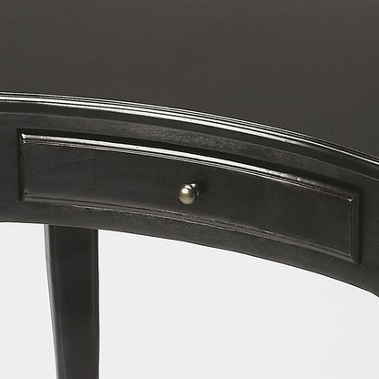 Butler Specialty Company - Edgewater 36 in. W Kidney Shaped Wood 1 Drawer Writing Desk, Black - 2601111