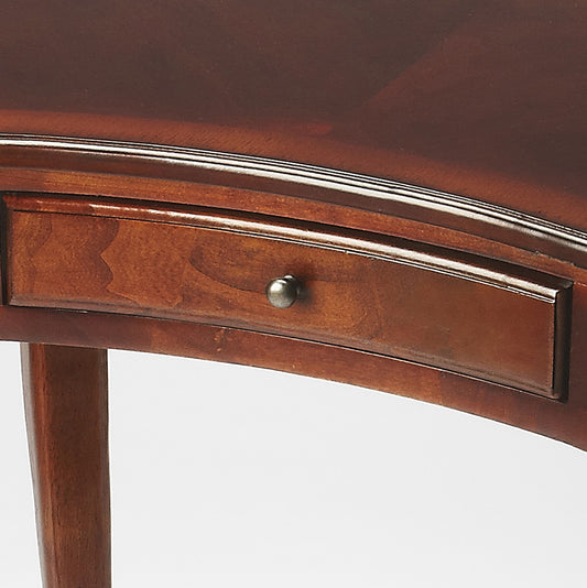 Butler Specialty Company - Edgewater 36 in. W Kidney Shaped Wood 1 Drawer Writing Desk, Dark Brown - 2601024