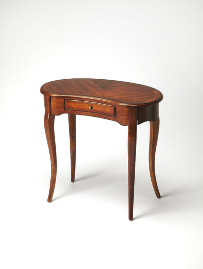 Butler Specialty Company - Edgewater 36 in. W Kidney Shaped Wood 1 Drawer Writing Desk, Medium Brown - 2601011