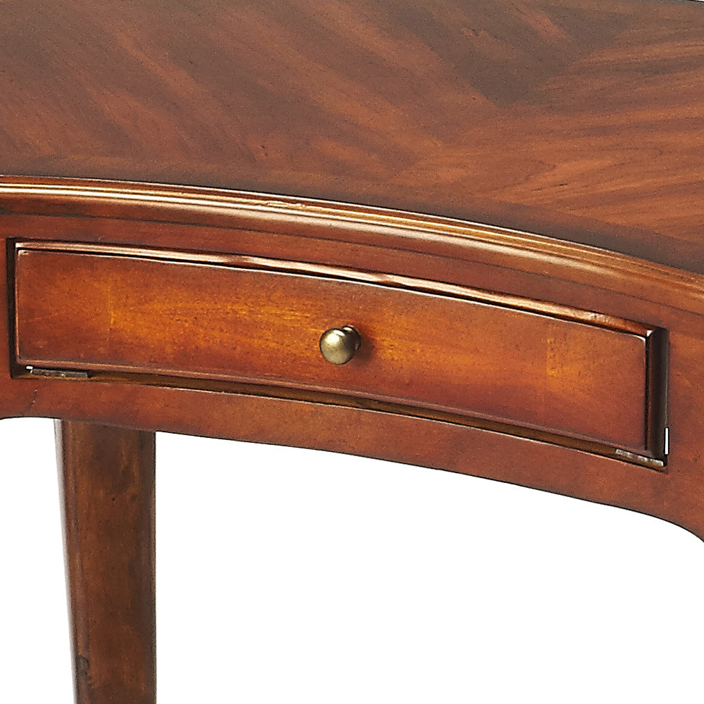 Butler Specialty Company - Edgewater 36 in. W Kidney Shaped Wood 1 Drawer Writing Desk, Medium Brown - 2601011