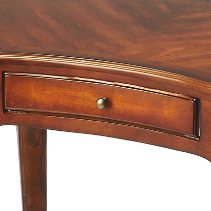 Butler Specialty Company - Edgewater 36 in. W Kidney Shaped Wood 1 Drawer Writing Desk, Medium Brown - 2601011