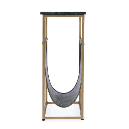 Butler Specialty Company - Edie Marble & Leather Magazine Side Table, Green - 5450475