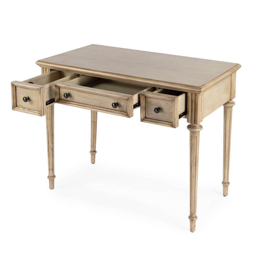 Butler Specialty Company - Edmund 38 in. W Rectangular Wood 3 Drawer Writing Desk, Beige - 3746424
