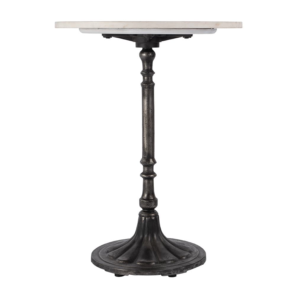 Butler Specialty Company - Elio 24 in. W Round Marble and Iron End/Side Accent Table, White and Black - 5871389 View 2
